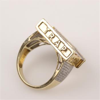 10kt Gold Diamond House Ring