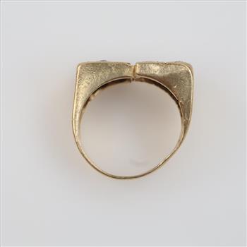 10kt Gold Diamond Initial Ring
