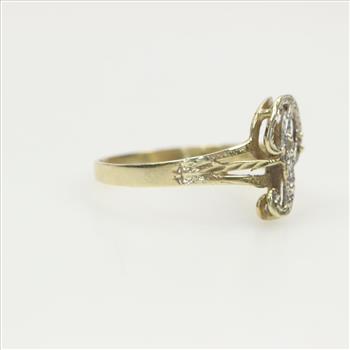 10kt Gold Diamond Letter Ring
