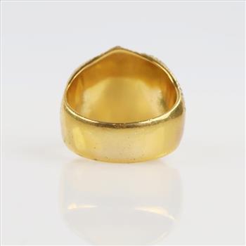 10kt Gold Diamond Lions Head Ring-Evaluated By Our Certified Gemologist - AGS / GIA