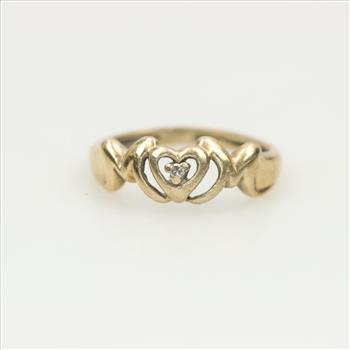10kt Gold Diamond Mom Ring