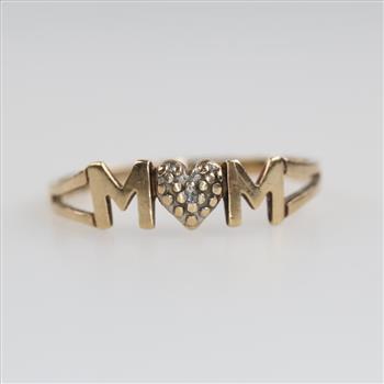 10kt Gold Diamond Mom Ring