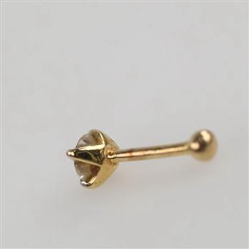 10kt Gold Diamond Nose Ring