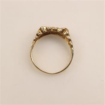 10kt Gold Diamond Nugget Ring
