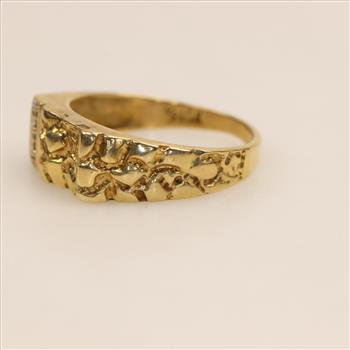 10kt Gold Diamond Nugget Ring