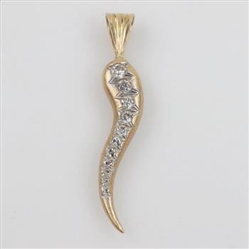 10kt Gold Diamond Pendant