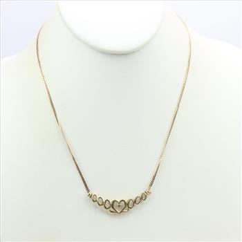10kt Gold Diamond Pendant Necklace