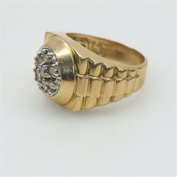 10kt Gold Diamond Rolex Ring
