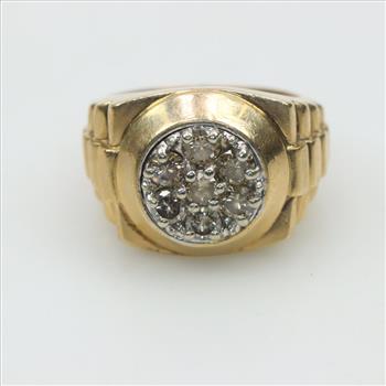 10kt Gold Diamond Rolex Ring