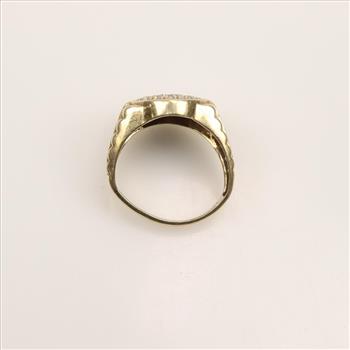 10kt Gold Diamond Rolex Sytle Ring