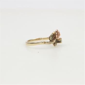10kt Gold Diamond Rose Ring