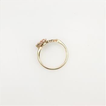 10kt Gold Diamond Rose Ring