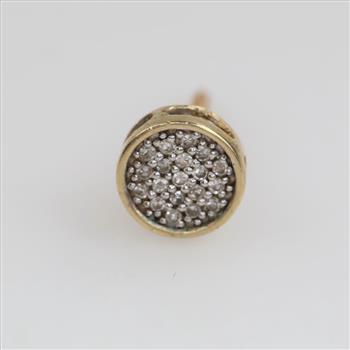 10kt Gold Diamond Round Stud Earrings