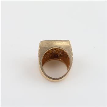 10kt Gold Diamond Signet Ring