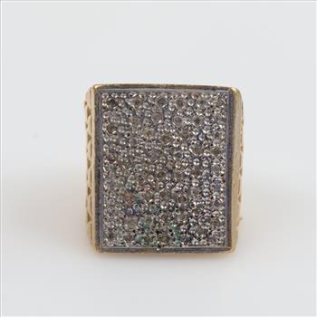 10kt Gold Diamond Signet Ring