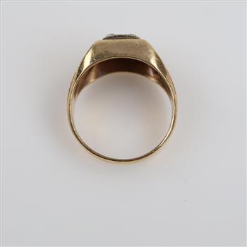 10kt Gold Diamond Signet Ring