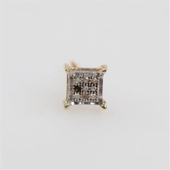 10kt Gold Diamond Single Earring