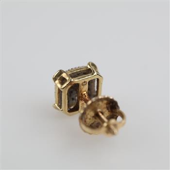 10kt Gold Diamond Single Stud Earring
