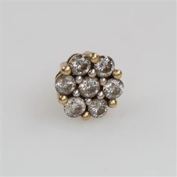 10kt Gold Diamond Single Stud Earring