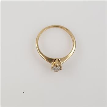 10kt Gold Diamond Solitaire Ring