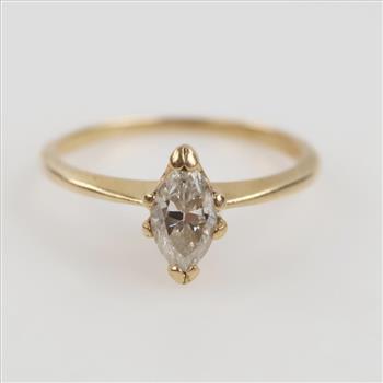 10kt Gold Diamond Solitaire Ring