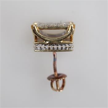 10kt Gold Diamond Stud Earring
