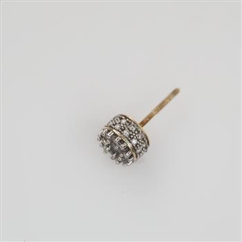 10kt Gold Diamond Stud Earring