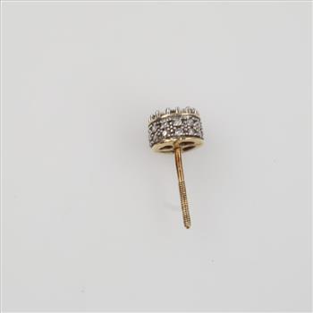 10kt Gold Diamond Stud Earring