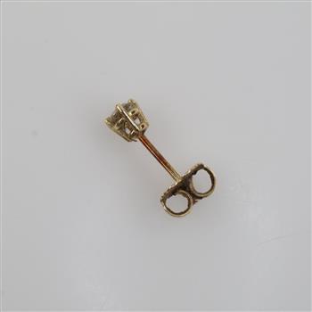 10kt Gold Diamond Stud Earring