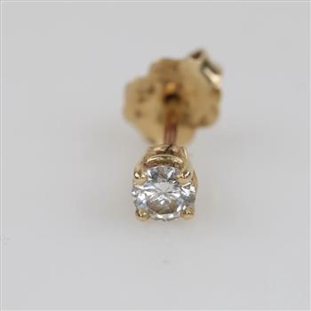 10kt Gold Diamond Stud Earring