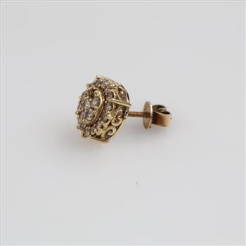 10kt Gold Diamond Stud Earring