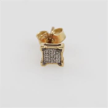 10kt Gold Diamond Stud Earring
