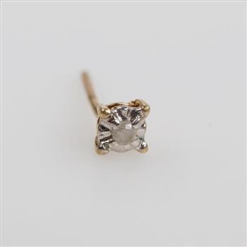 10kt Gold Diamond Stud Earring