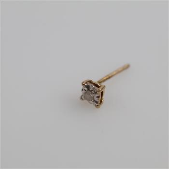 10kt Gold Diamond Stud Earring