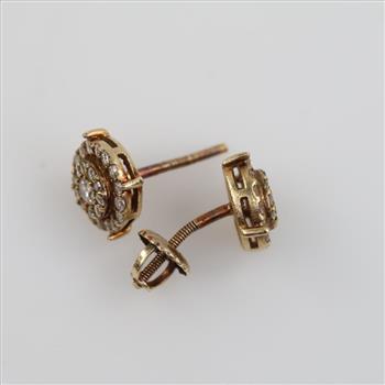 10kt Gold Diamond Stud Earrings