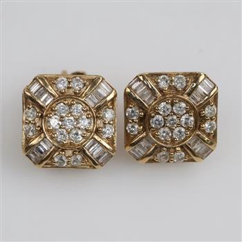 10kt Gold Diamond Stud Earrings