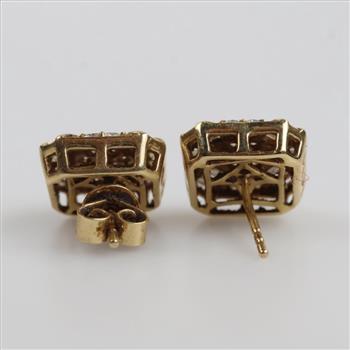10kt Gold Diamond Stud Earrings