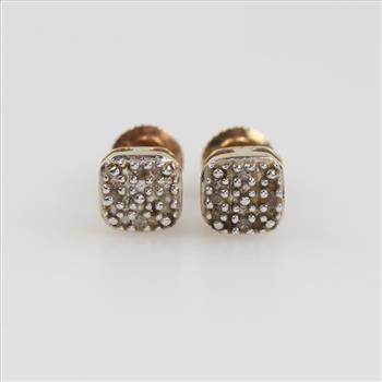 10kt Gold Diamond Stud Earrings