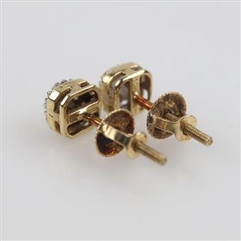 10kt Gold Diamond Stud Earrings