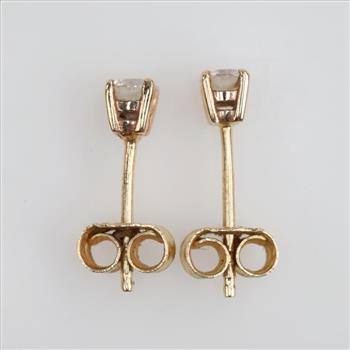 10kt Gold Diamond Stud Earrings