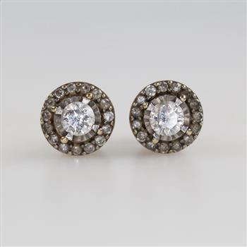 10kt Gold Diamond Stud Earrings