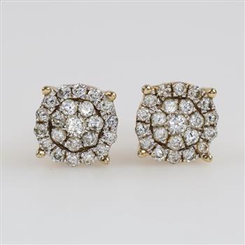 10kt Gold Diamond Stud Earrings