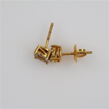 10kt Gold Diamond Stud Earrings