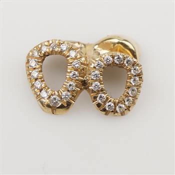 10kt Gold Diamond Teeth Caps