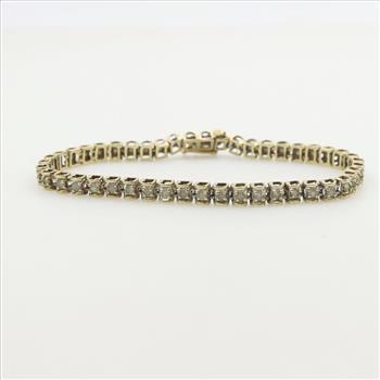 10kt Gold Diamond Tennis Bracelet