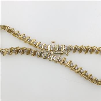 10kt Gold Diamond Tennis Bracelet