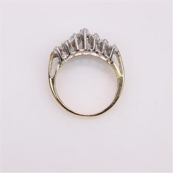 10kt Gold Diamond Waterfall Ring