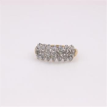 10kt Gold Diamond Waterfall Ring