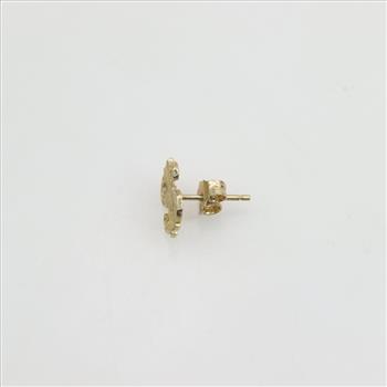 10kt Gold Dollar Sign Earring