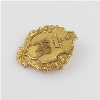 10kt Gold Emblem Pin